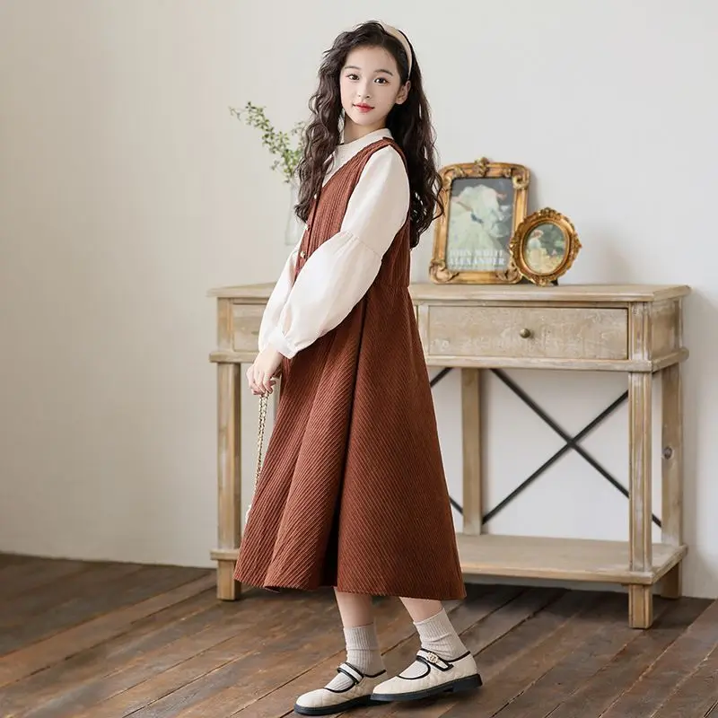 هدية عيد ميلاد فستان بناتي جديد للخريف فستان ربيعي للأطفال فستان الأميرة أزياء غير رسمية ملابس الأطفال فساتين السهرة 2-13 سنة #3