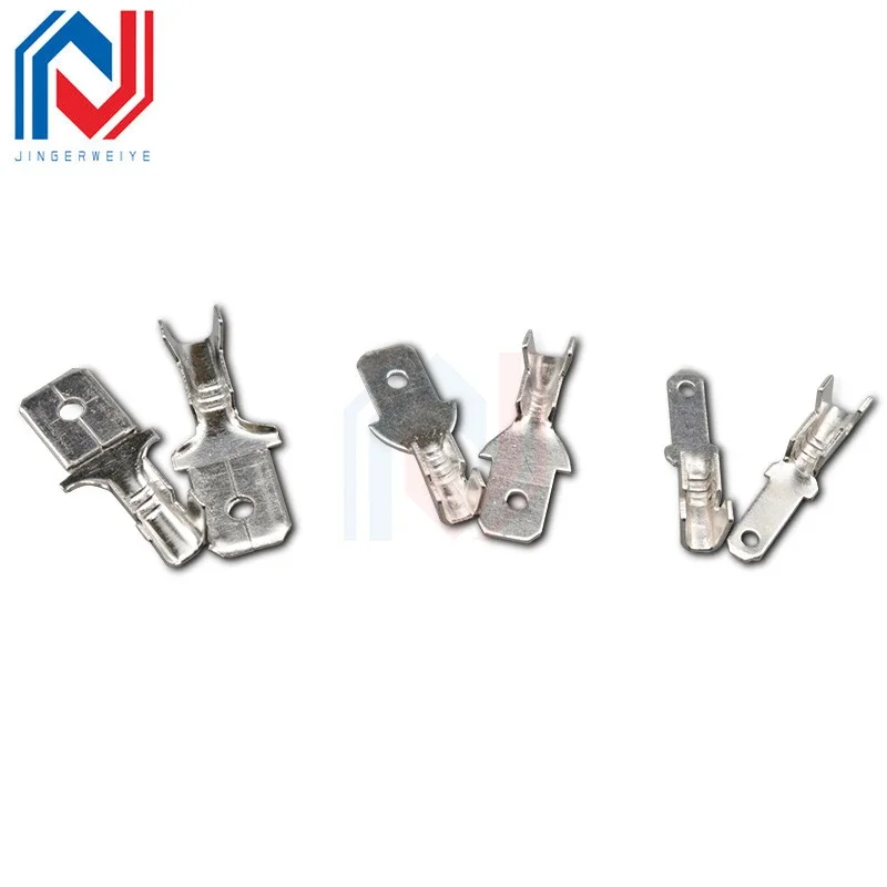 50 Pcs/lot Pitch 2.8/4.8/6.3mm Insert Inserts Terminal Wiring Type Cold Compression Terminal Copper Connector