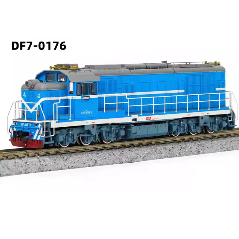Tren modelo tipo N a escala 1/160 DF7 Dongfeng 7, locomotora diésel, motor de trampo, tren de juguete azul, regalo para niños