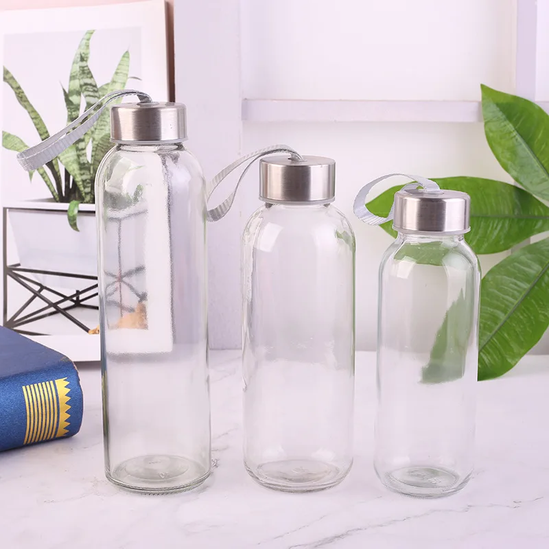 500ml glass Sports Water bottle portable transparent 300ml 420ml water cup advertising glass Drinking Plastic Water bottle cup