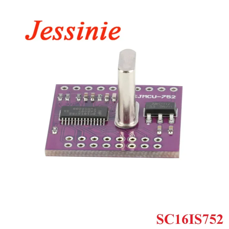 2 uds/1 unidad 752 SC16IS752 IIC I2C/SPI interfaz de Bus a módulo de placa de conversión UART de doble canal