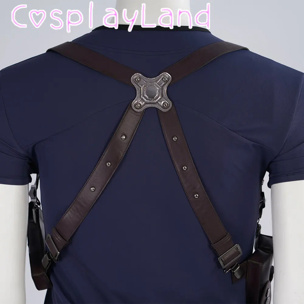 Traje de Cosplay de León Scott para hombre, conjunto completo de traje de policía con accesorios, chaqueta marrón, Carnaval de Halloween, juego RE 4 Remake