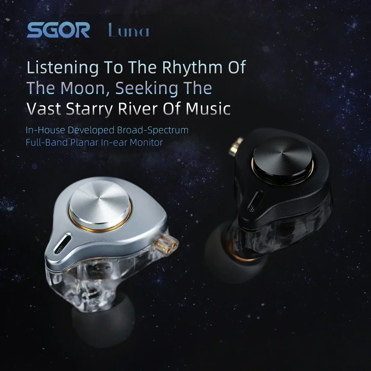 SGOR Luna HiFi 13.5MM Type C USB Planar Driver Wired Music Headphones in Ear Earphone C Bass Monitor Earbuds DJ Headset Gifts