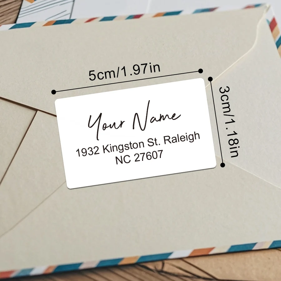 Custom Address Stickers with Adhesive Backing - Personalized Mailing Labels for Business Envelopes,Greeting Cards &  Invitations