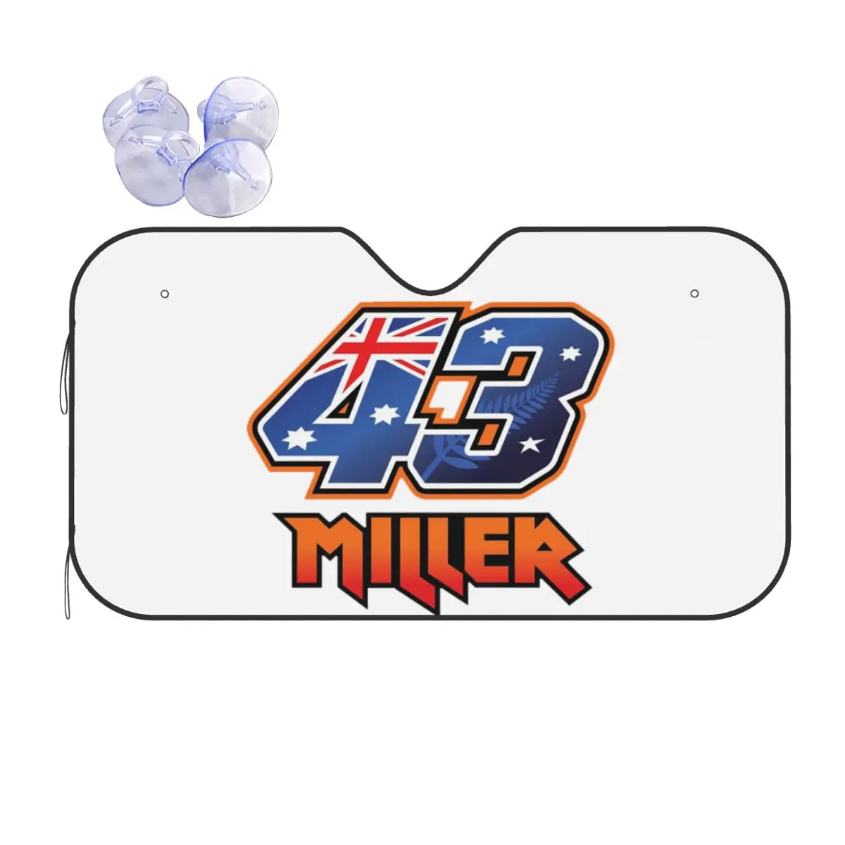 

Jack Miller Number 43 Sunshade Windscreen Car Front Windshield Window Sun Visor Accessories Covers