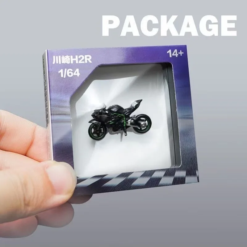 Modèle miniature de moto H2R 1:64, édition limitée, simulation, collection, ornement, moto artisanale, jouet pour enfants, cadeau