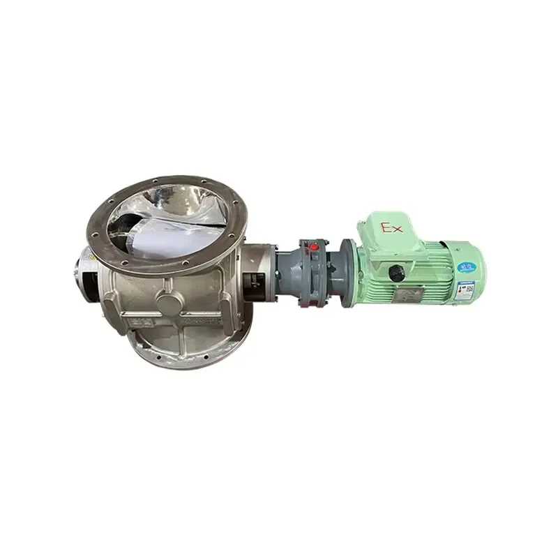 Safety Electric Wear-Resistant Rotary Discharge Valve OEM AC 220V Customizable Port Size for Quantitative Loading/Unloading