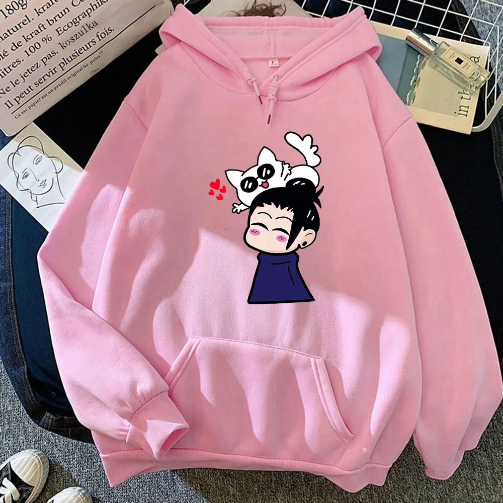 Geto Suguru and Gojo Cat in Love Anime Jujutsu Kaisen Hoodie 2023 Women Harajuku Hoodies Unisex Kawaii Vintage Sweatshirts Korea