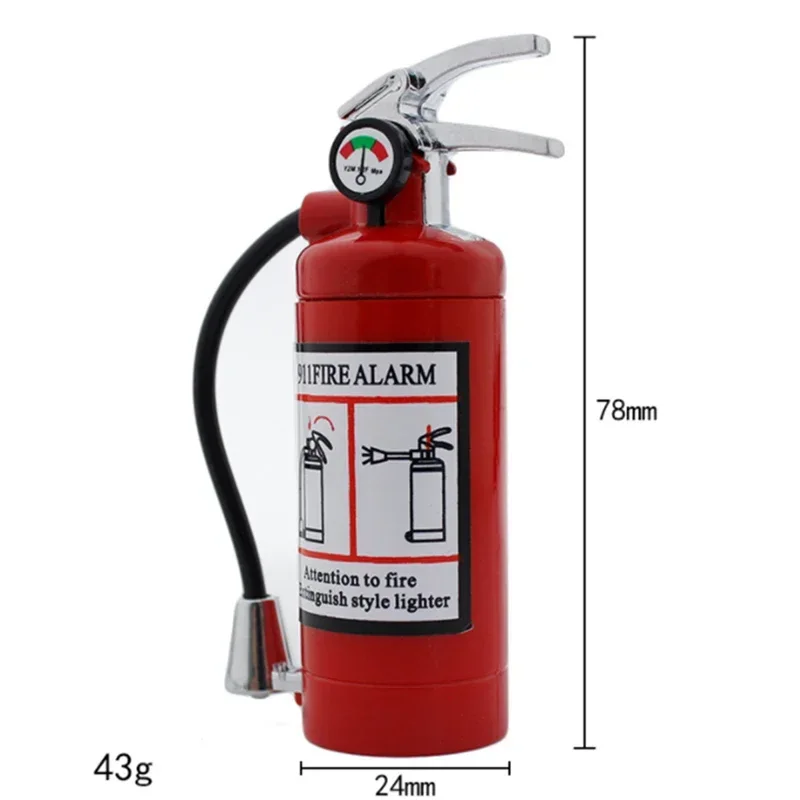 Fire Extinguisher Torch Lighter Flash Light Free Fire Butane Gas Cigar Cigarette Lighters Creative Smoking Accessories Nice Gift