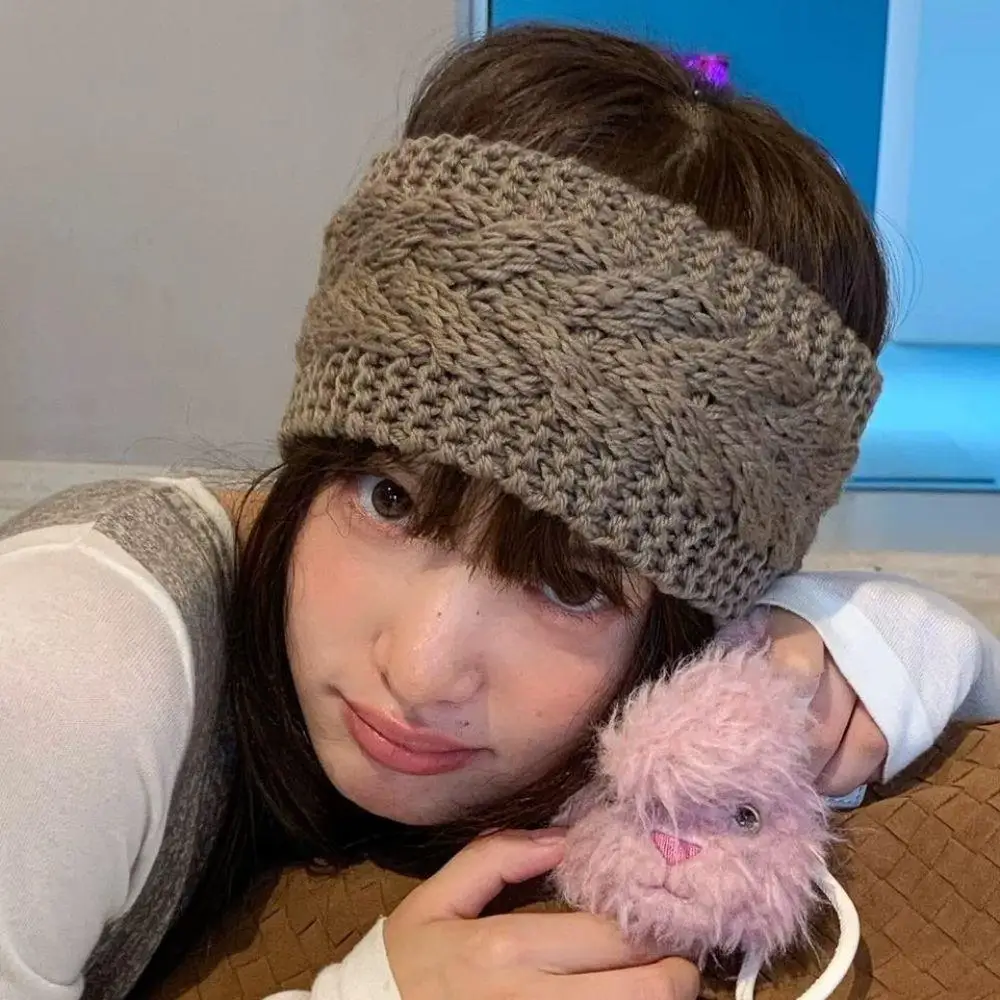 

New Fuzzy Fleece Lined Headband Winter Warm Wide Elastic Hair Band Solid Wide Turban Ear Warmer Hairband Soft Hair Accessories