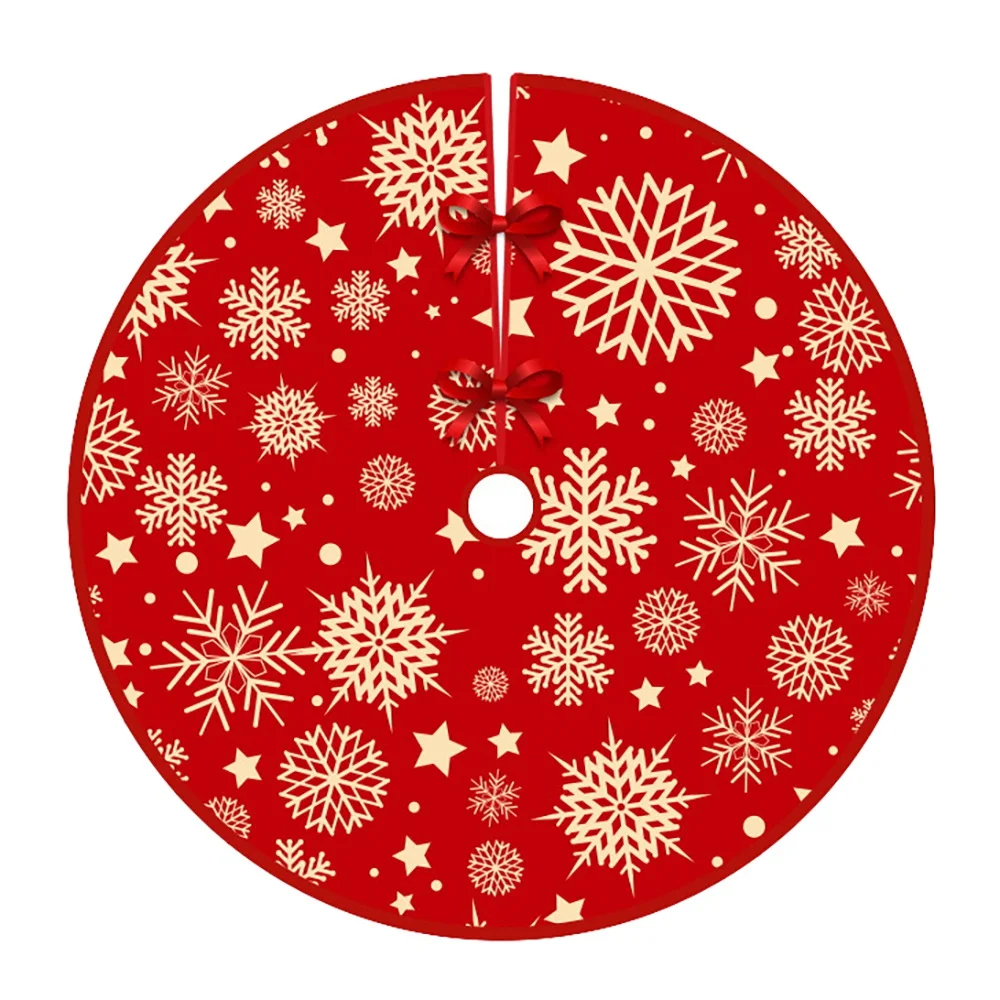 Christmas Tree Skirt Carpet Floor Mat Outdoor Blanket Xmas Floor Mat Cover Home New Year Decoration, D