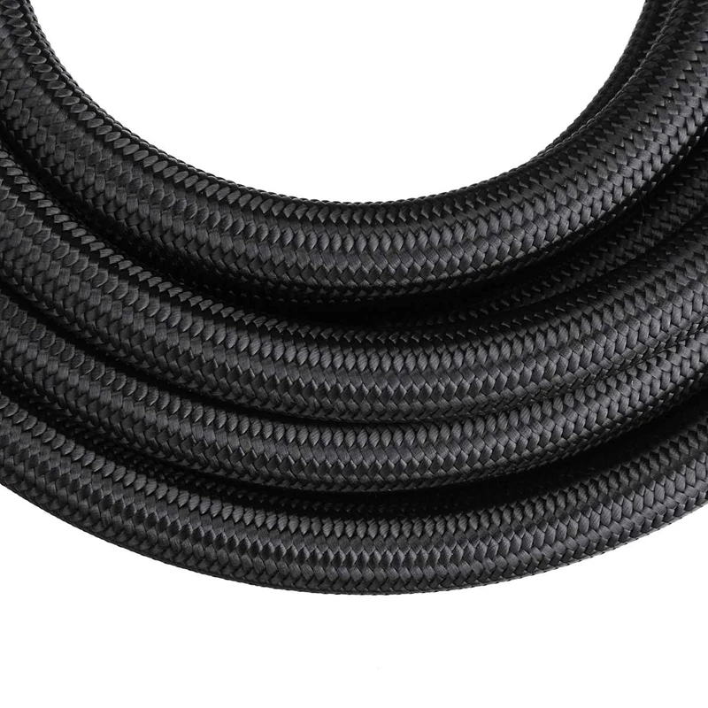 1M/3M/5M/6M AN4 AN6 AN8 AN10 Kraftstoffschlauch Öl-Gas-Kühlerschlauch Leitung Rohr Nylon Edelstahl Geflochten Innen CPE Gummi – Detail 8