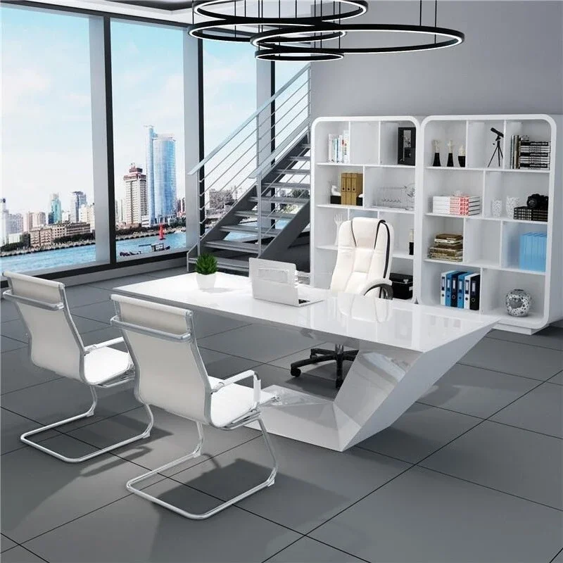 Creative furniture special-shaped paint boss table office desk fashionable atmosphere simple personality manager table