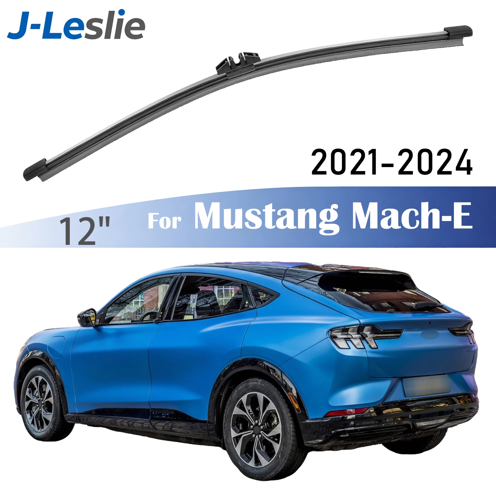 Escobilla limpiaparabrisas trasera de 12 pulgadas para Ford Mustang Mach-E 2021-2024, limpiaparabrisas, cepillos lluvia, accesorios trasero parabrisas limpia escobillas limpiador coche automóvil goma limpiar prabrisas