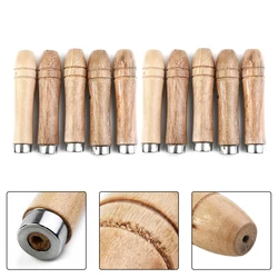 10pcs Wooden File Handle Replacement Strong Metal Collar For File Craft Tool 9cm Herramientas Hand Tools Ferramentas