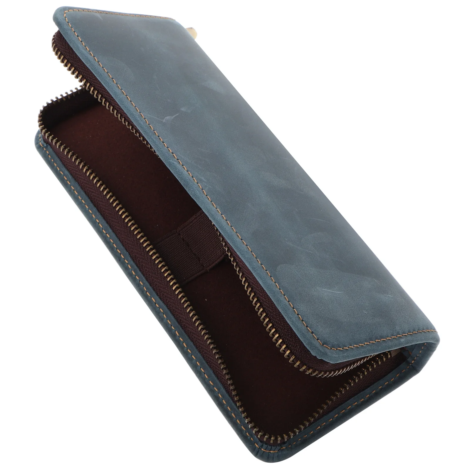 

Pencil Case Roller Fountain Holder Cowhide Bag Organizer Showcase