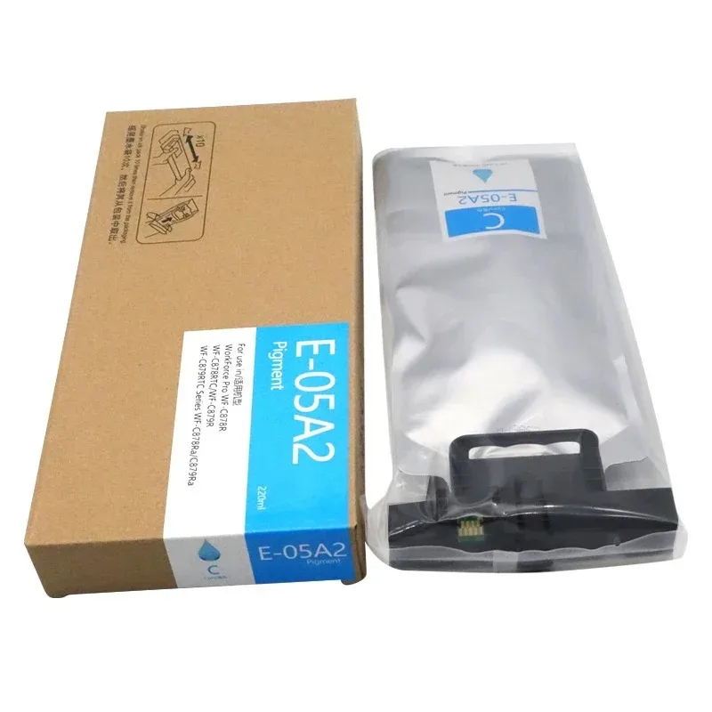 Imagem -04 - Bolsa de Tinta Compatível com Tinta Pigmentada Chip para Epson Workforce Pro Wf-c878ra Printer T05a T05a1 T05a2 T05a3 T05a4