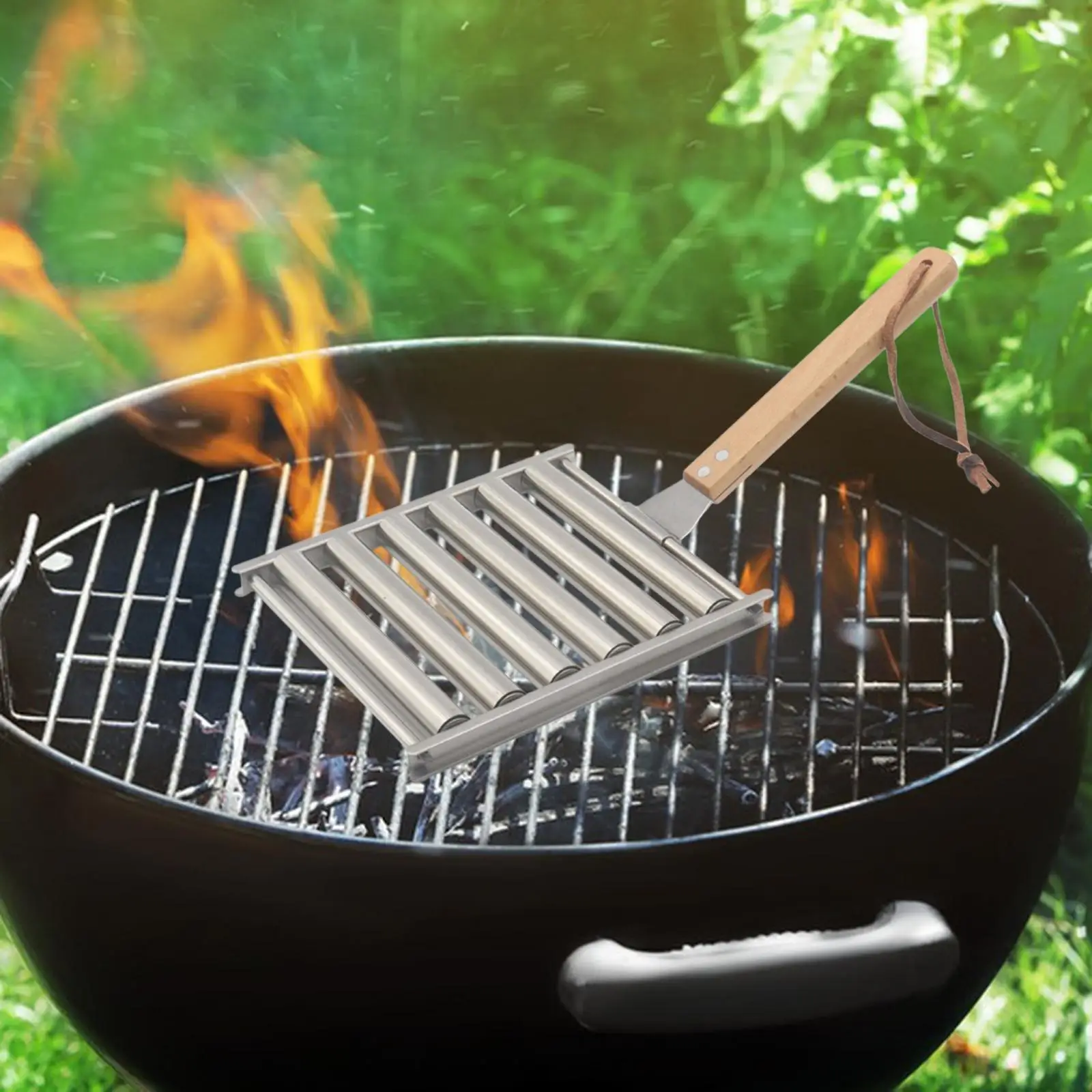 BBQ Hot Dog Griller Hot Dog Roller for Family Gatherings Barbecue Bonfires