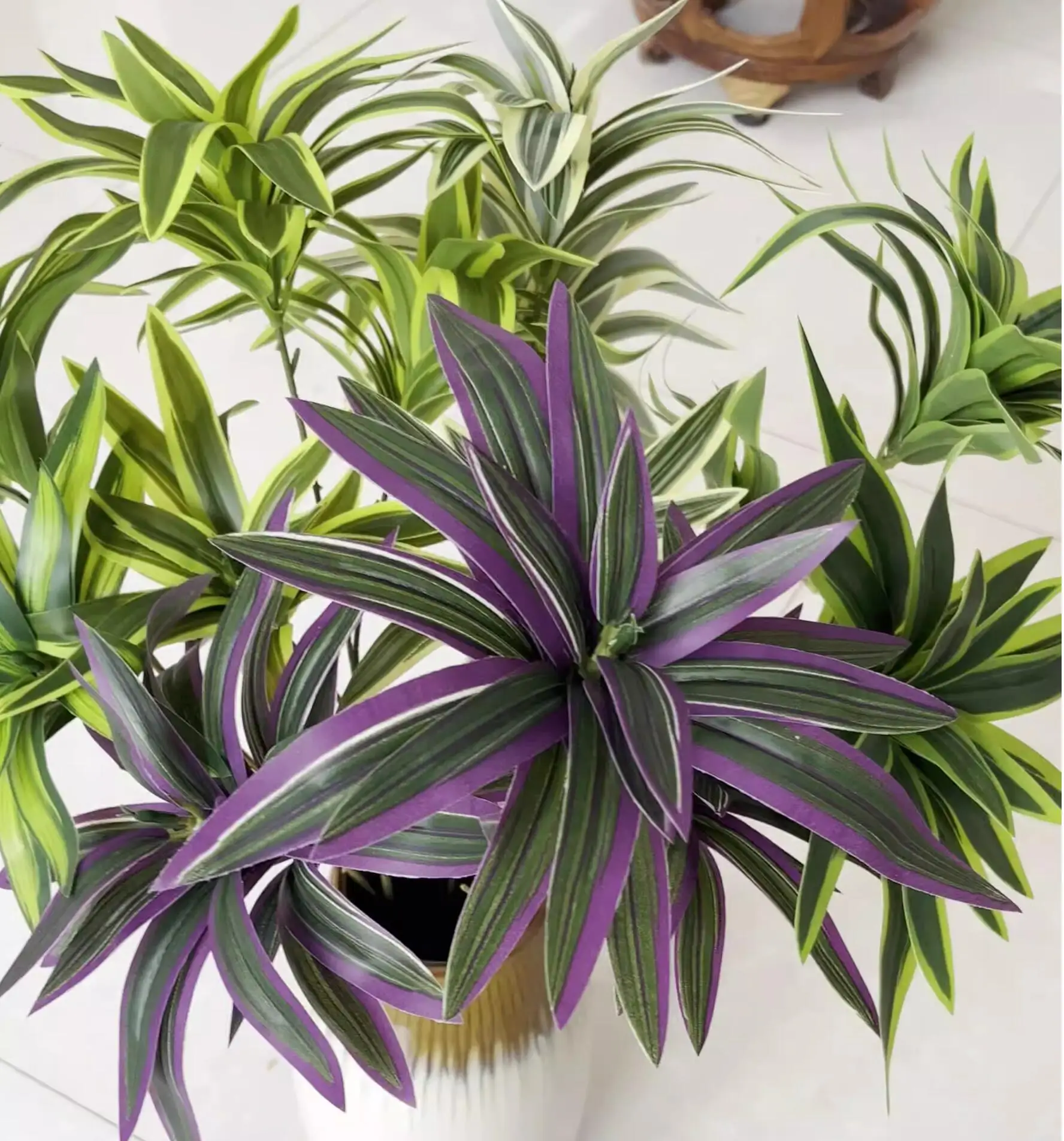 66–98 cm künstlicher Palme aus Kunststoff, Bambuszweig, tropische Topfpflanzen, gefälschtes Gras für Zuhause, Desktop, Pflanzenwanddekoration – Detail 17