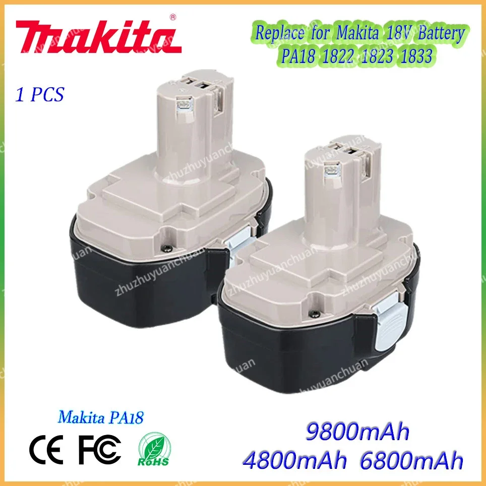 

18V Makita 4800mAh/6800mAh/9800mAh Ni-MH Battery Replace Makita 18V PA18 1822 1823 1833 1834 1835 1835F 192828-1 192829-9