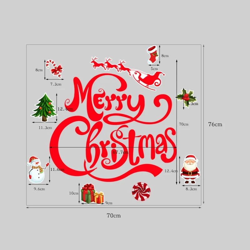 Christmas PVC Garage Door Magnetic Sticker Merry Christmas Door Decorations Christmas Car Garage Magnets Decals Decorations