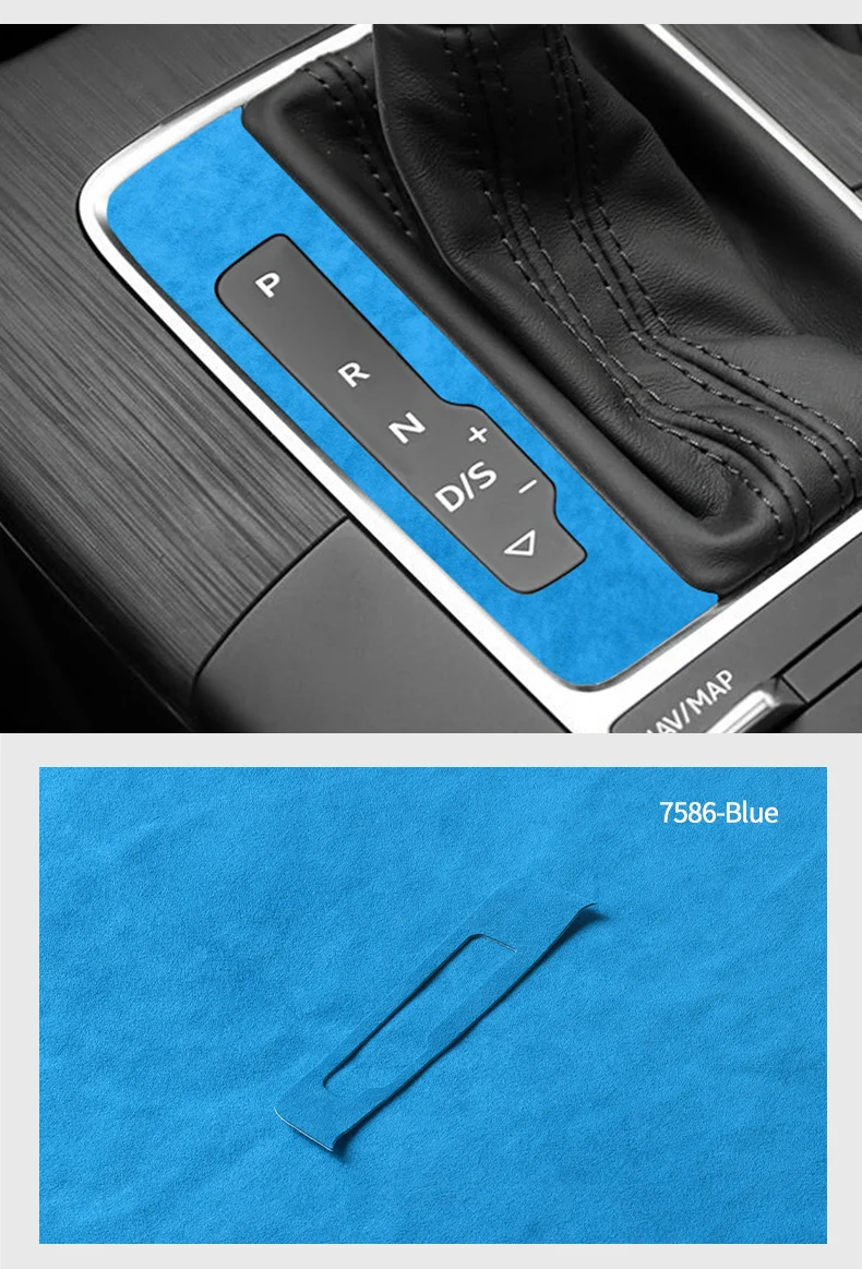 Für Audi Sport 8V A3 S3 (2014-2019) Hergestellt aus Alcantara Gear Shifter Panel Trim Aufkleber Auto Performance Interior Tuning Zubehör – Detail 11