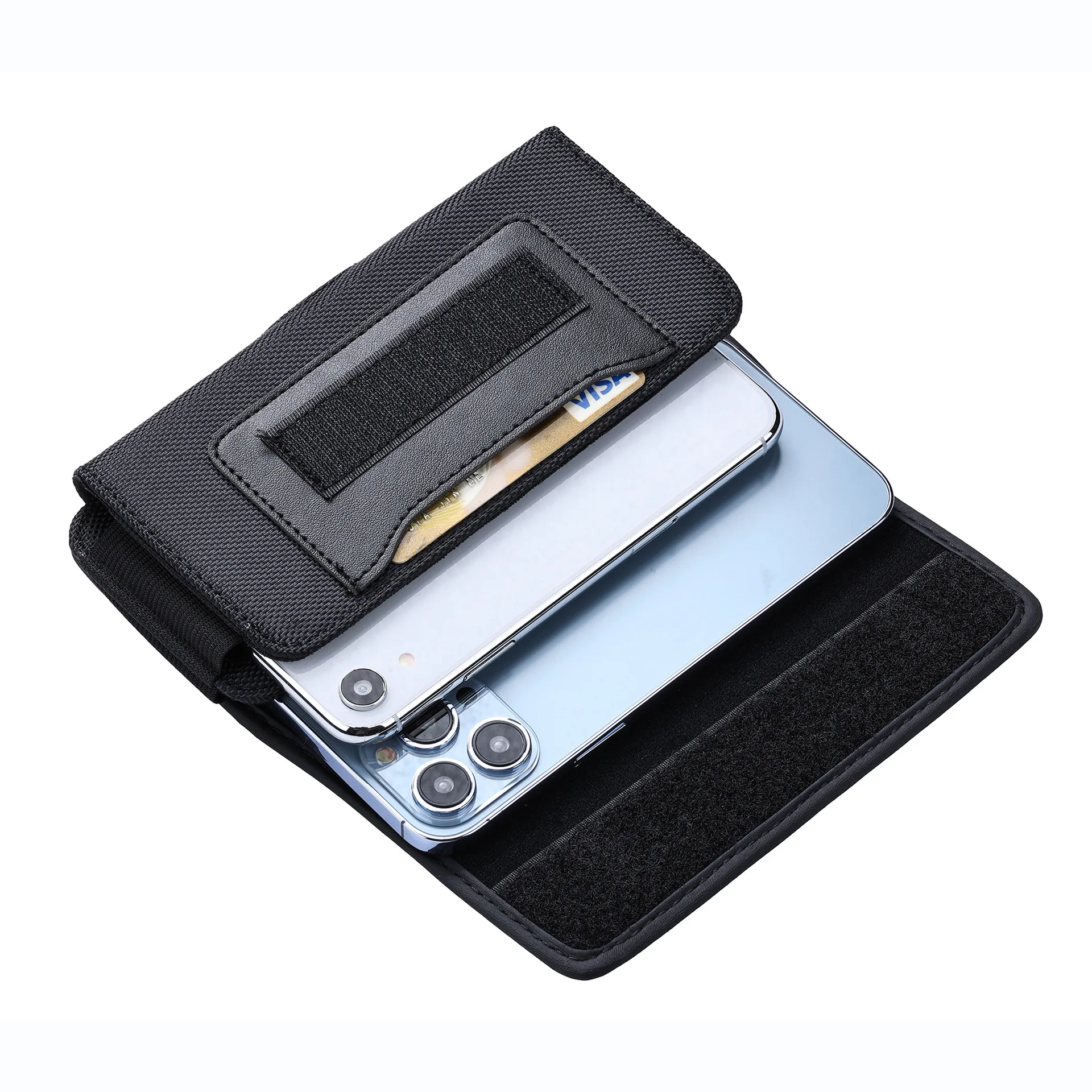 Bolsa Universal para cinturón de teléfono móvil de 4,0-7,0 pulgadas, bolsa de almacenamiento de doble capa, modelos horizontales y vertical opcionales