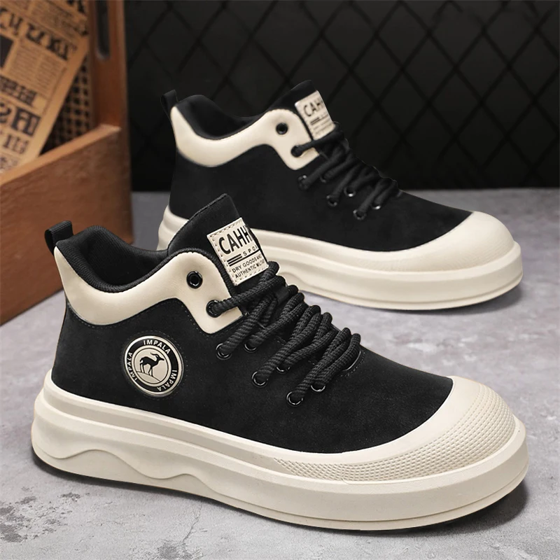 

High-top sneakers, casual shoes, thick-soled height-increasing versatile sports trendy shoes, 3812