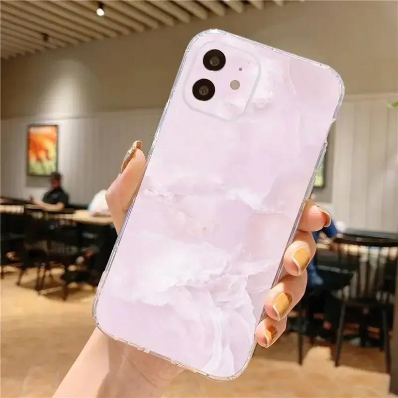 Funny Marble Phone Case For iPhone 15,14,13,12,11 Plus,Pro,Max,XR,XS,X,7,8 Plus,SE,Mini Transparent Silicone Soft