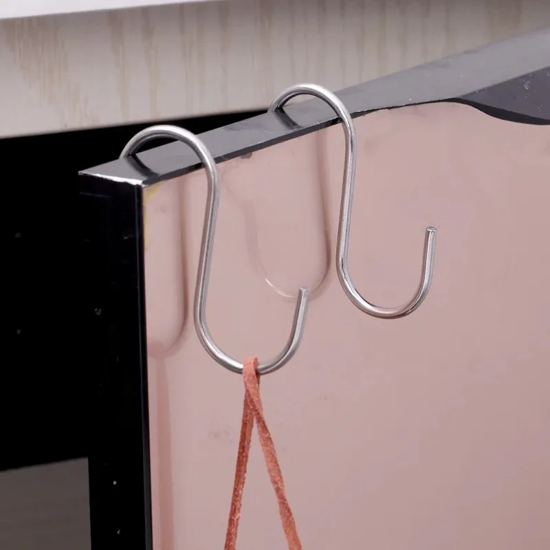 10-50pcs Multi Metal S Shape Hook Purpose Utility Hanging Hook No Slip Alloy Display Hanger Supermarket Store Pantry Accessories