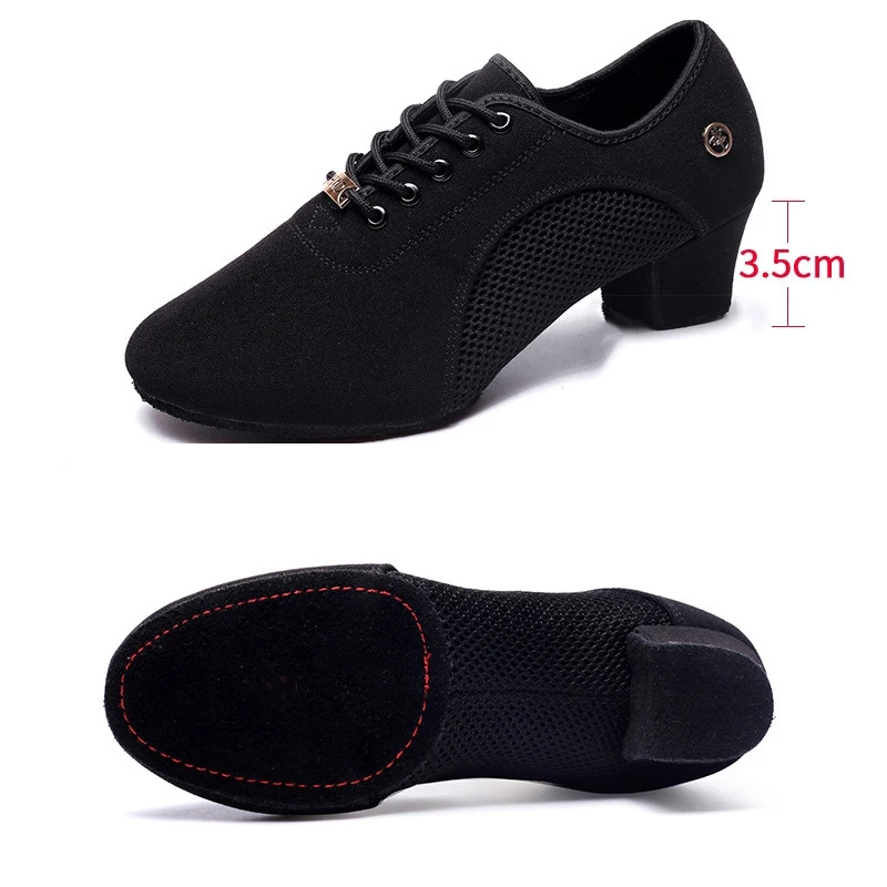 Scarpe da ballo da donna Scarpe da ballo moderne nere per saloni Salsa Ragazzi Jazz Scarpe da allenamento latino Adulti Tango Danza Tennis Uomo