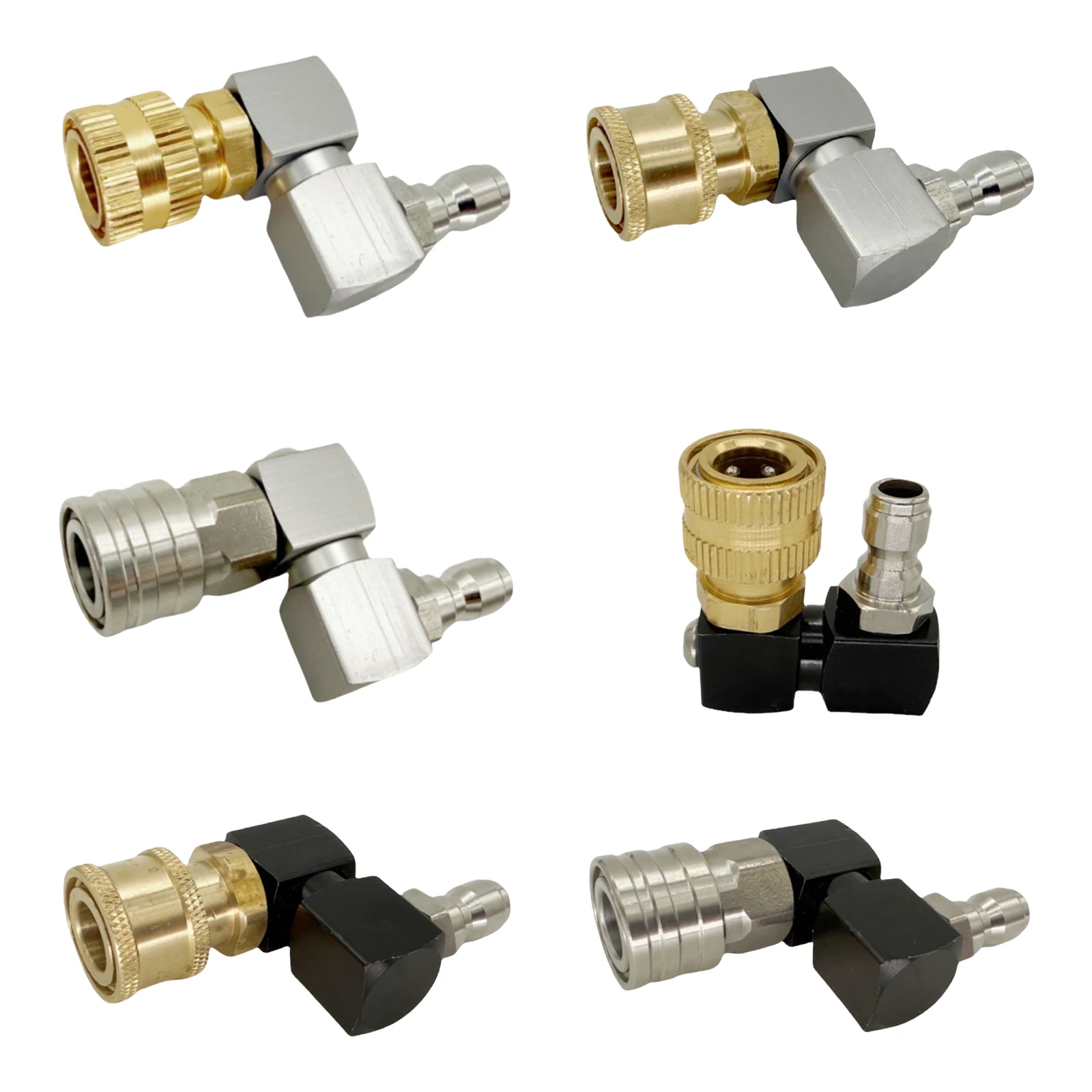 360° Rotating High Force Washer Adapters Tool-Free Cleaner Universal Joint Adjustable High Force Hose Connector for Car Garden