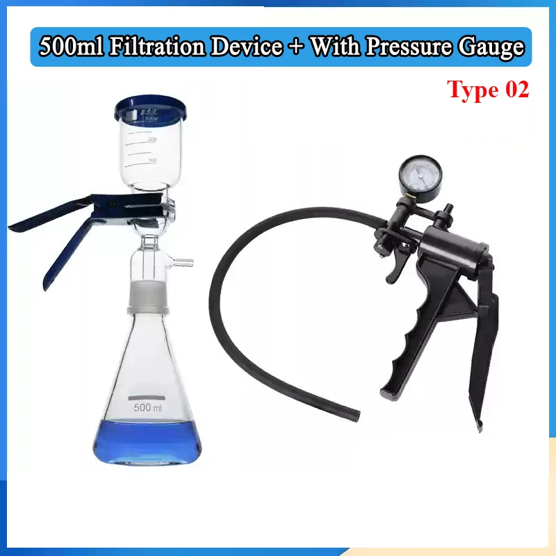 Laboratory Filtration Device Handheld Vacuum Pump Membrane Solvent Filter Water Sample Microbial Detection