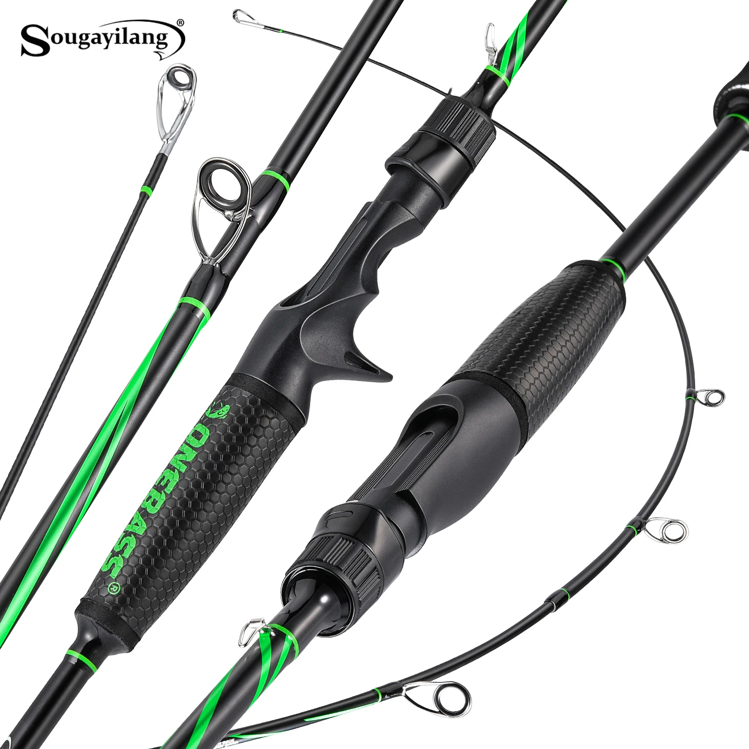 

Удилища для спиннинговой и кастинговой ловли Sougayilang: высокопрочные, легкие, с нескользящей рукояткой, универсальные для пресной и соленой воды.