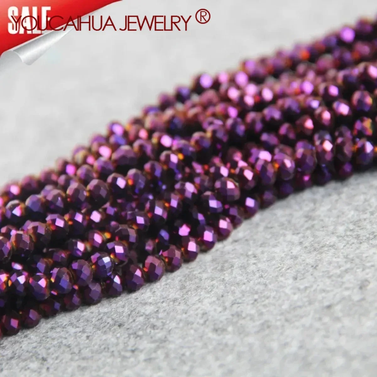 4x6mm Faceted Abacus Dark Purple AB+ Colorful Glass Crystal Stone Loose Beads Accessory 100pcs DIY Women Jewelry Making Design