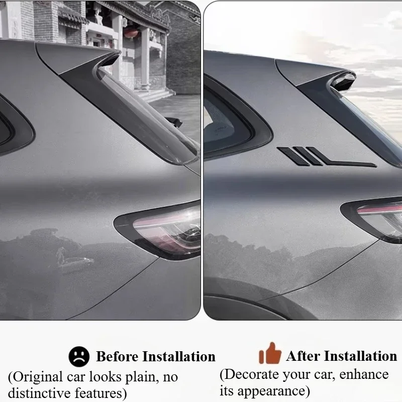 For Geely EX5 Proton eMas 7 2025 2026 D Pillar Decor Sticker Rear Side Window Decor Bright Trim Exterior Accessories