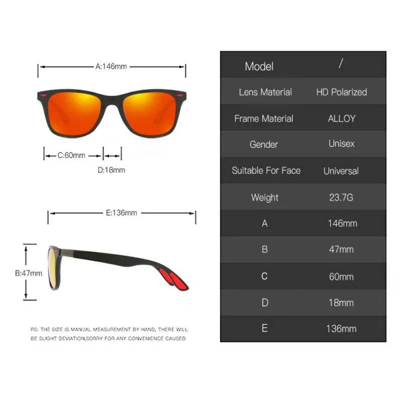 UV400 Sunglasses men Square Driving Sport Anti-Polarization Light Ultraviolet Rays Eyeglasses Polarization Glasses dropshipping