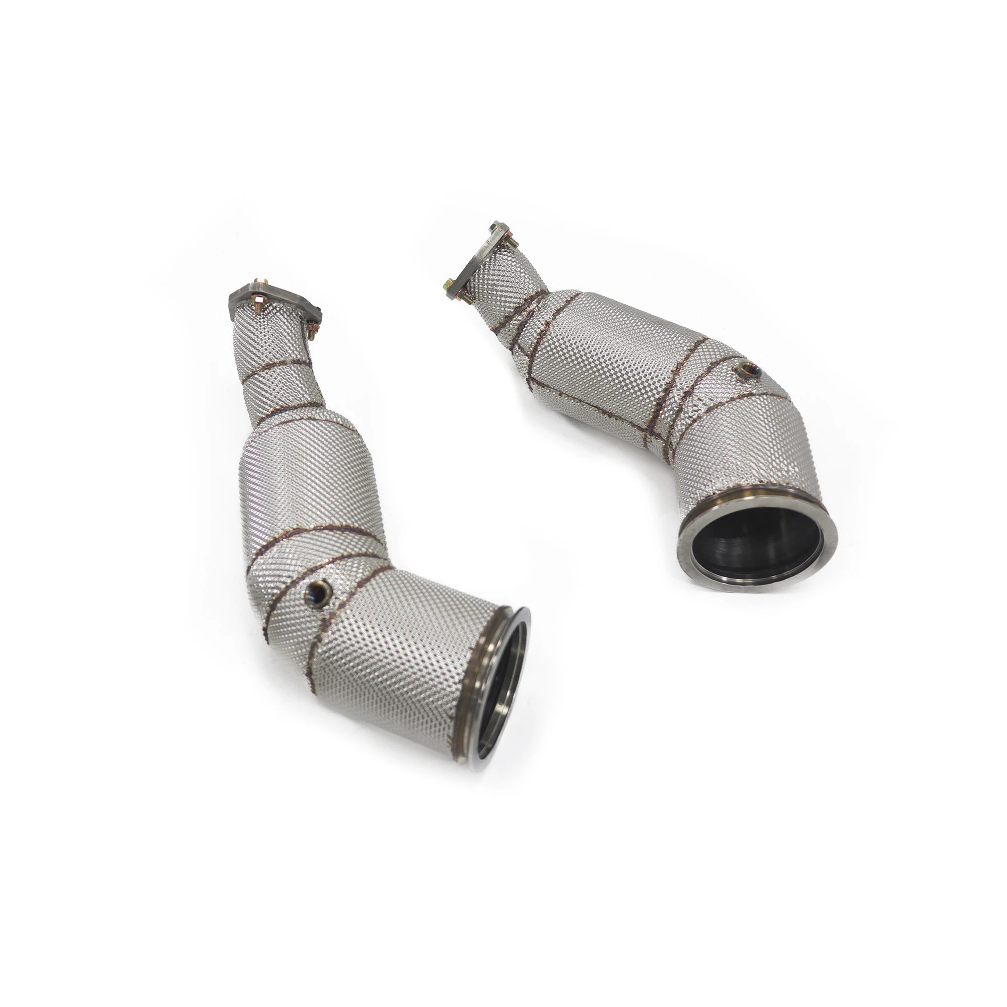 

ING Stainless Steel Exhaust System Downpipe for AUDI RS6 RS7 With Head Shield High Performance Auto Turning Pipe Parts