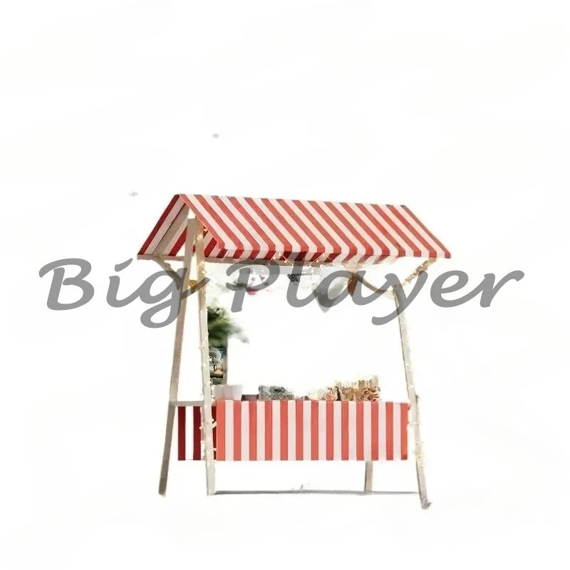 

Folding Mobile Stall Night Market Display Stand Market Solid Wood Promotion Cart Custom Outdoor Shed Snack Car Stall in Stock