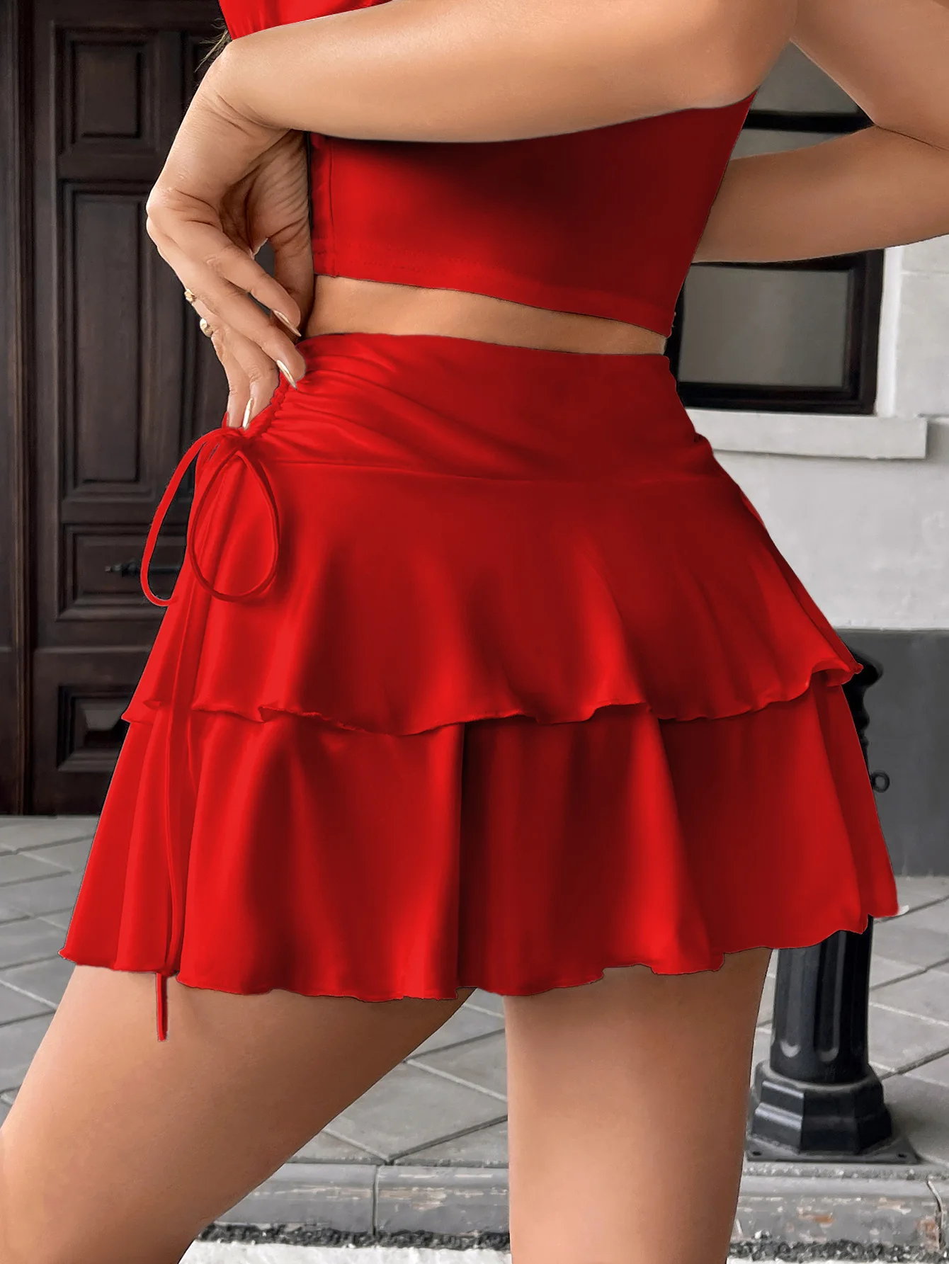Balletcore New Solid Color Skirt Women Summer Fashion Outdoor Versatile High Waist Slim Fit Elastic Waist Short Skirt Goods 2026