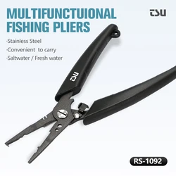 TSURINOYA Fishing Pliers Multifunctional Light Game RS-1092 Braid Cutter 77g 18cm Stainless Steel ABS Handle Fishing Tackle