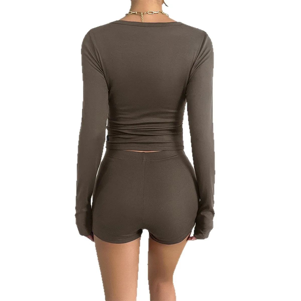 Diyun ، عبر الحدود اليوغا الرياضية نمط طويل الأكمام تي شيرت مجموعة تي شيرتات قصيرة للأطفال الملابس النسائية 2025 الربيع والصيف الأمازون رائجة البيع