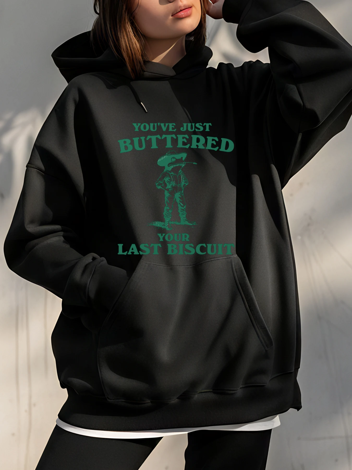 هوديي زبدة البسكويت الأخير طباعة جرافيك للجنسين عارضة الشارع الشهير البلوز النساء الرجال أزياء الزي #1