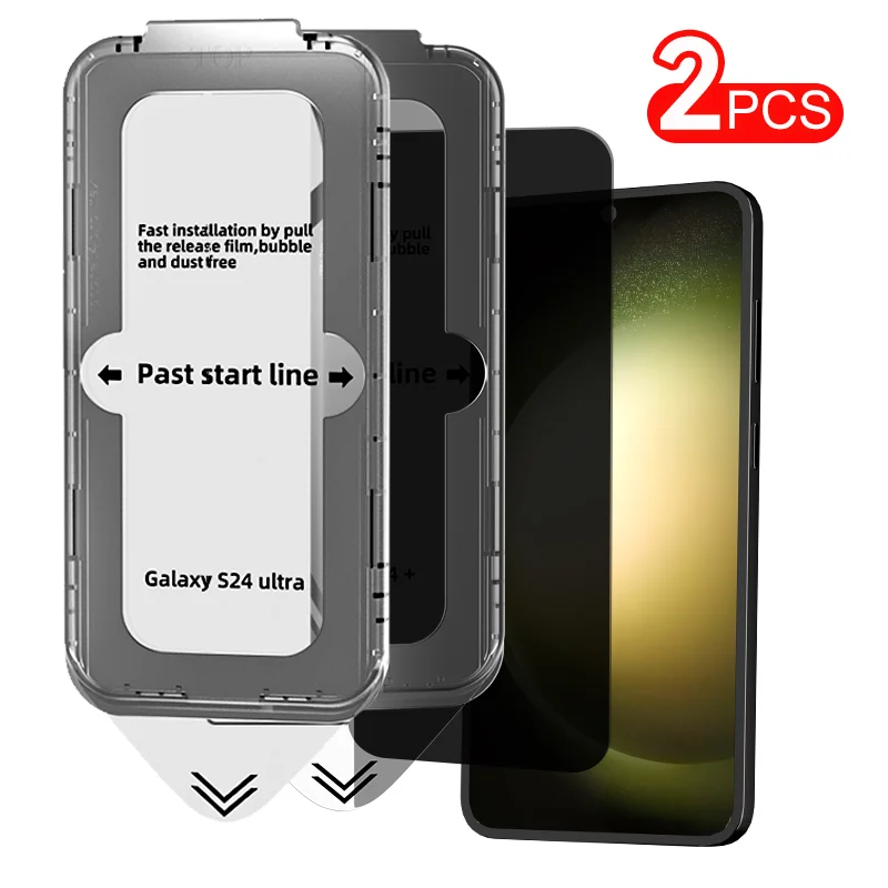 2pcs High Quality Privacy Tempered Glass Screen Protector For Samsung S24 Ultra Galaxy S24 Plus S24 Ultra HD/Anty-spy Glass Film