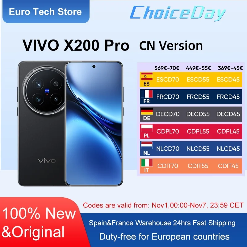 Vivo X200 Pro ? téléphone intelligent, caméra 200.0MP, batterie 6000mAh, 6.78 pouces, AMOLED 120HZ, 90W, dimension de Charge 9400 Android 15.0, en Stock Vivo X200 Pro ? téléphone intelligent, caméra 200.0MP, batterie 6000mAh, 6.78 pouces, AMOLED 120HZ, 90W, dimension de Charge 9400 Android 15.0, en Stock