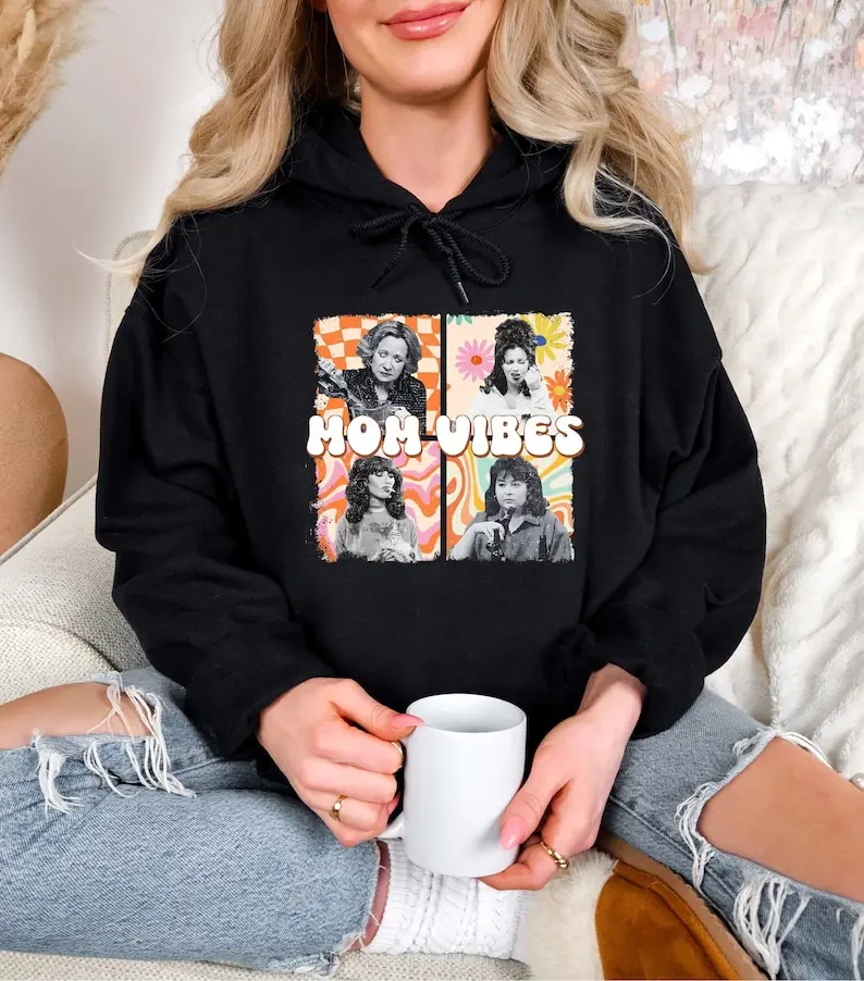 

90’s Mom Vibes Hoodie & Sweatshirt, Retro Mother Hoodie, Funny Mom Hoodie, Cool Mom Life Hoodie, Trendy Mother's Day Gift