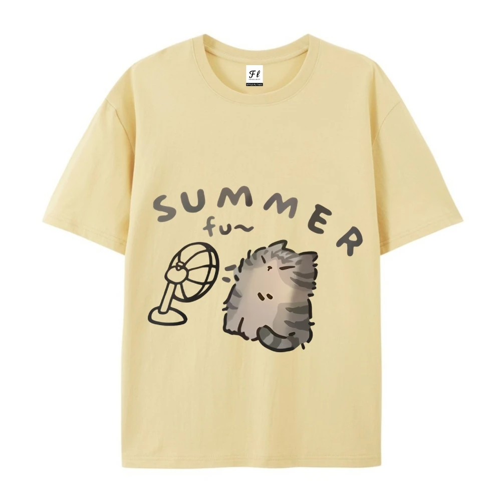 شحن مجاني مضحك الاطفال النساء تيز تي شيرت الفتيات ملابس الصيف القط طباعة عادية المتضخم قصيرة الأكمام الكورية Kpop