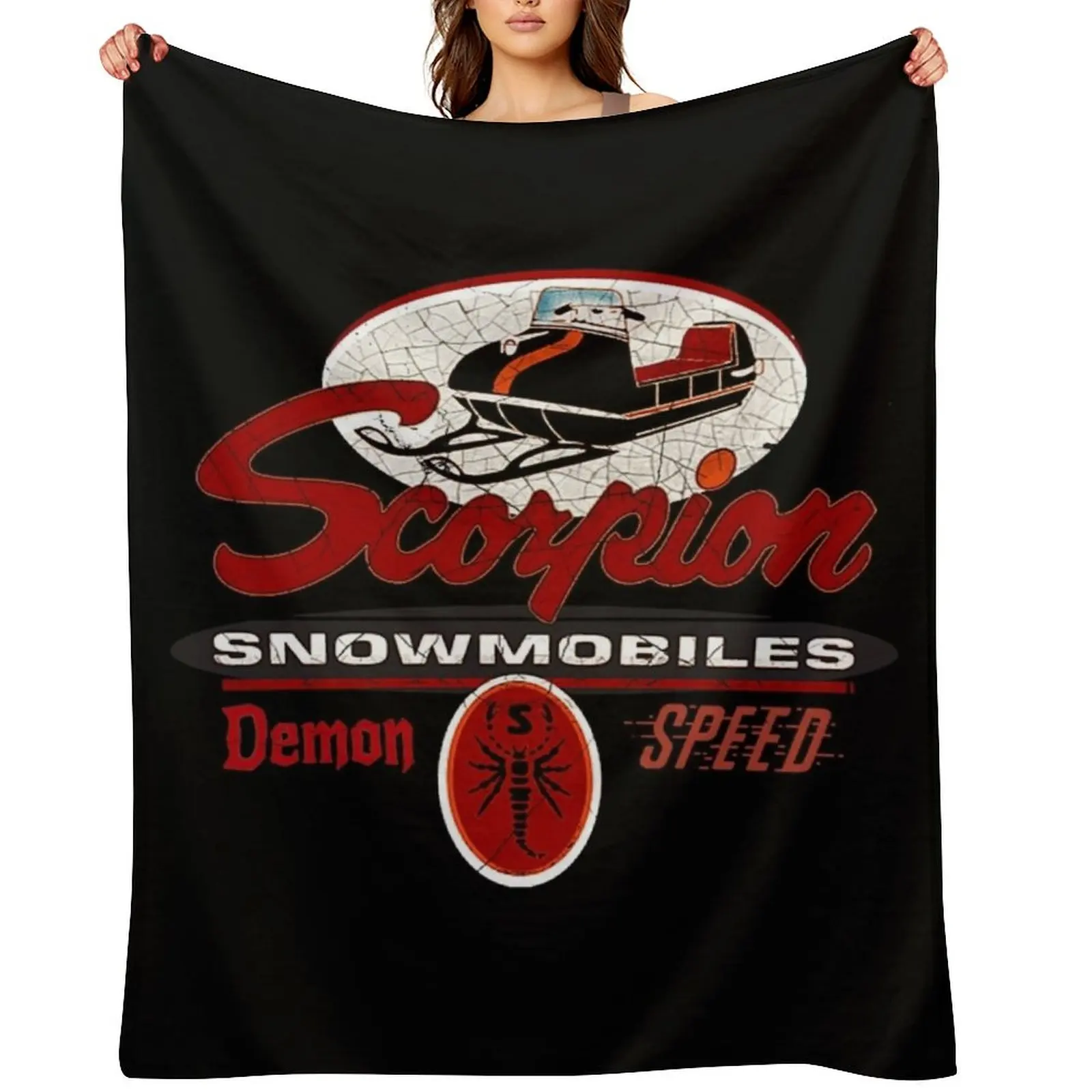 

Scorpion Vintage Snowmobiles USA Throw Blanket Large for babies anime Decorative Beds Blankets
