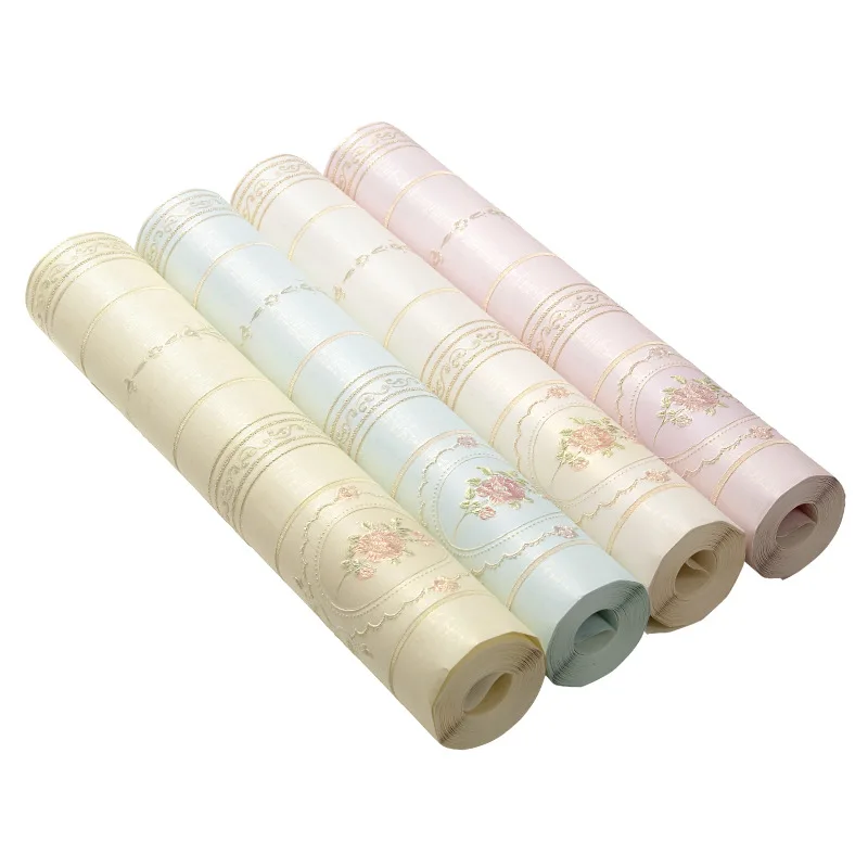 European Pastoral Style Floral Wallpaper Room Bedroom Living Room 3D Warm Non-woven Fabric Wedding Background