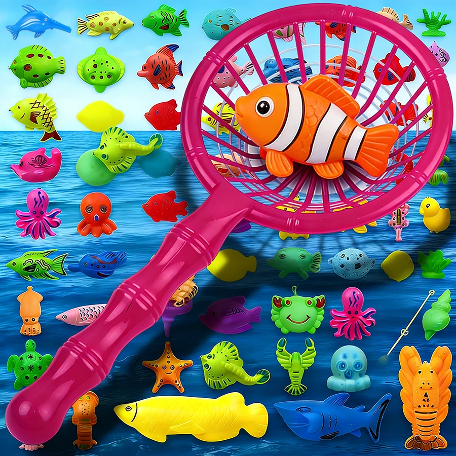 10 Stück Mini-Simulationsplastikfische & 2 Stück farbige Fischernetze, Aquarium-Dekoration, kreatives Party-Angelspiel, Geburtstagsgeschenk